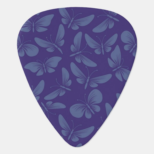 night moth butterflies background guitar pick (Front)