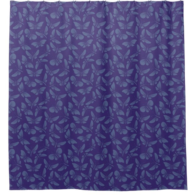 night moth butterflies background shower curtain (Front)