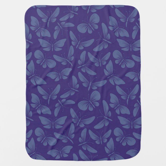 night moth butterflies background stroller blanket (Front)