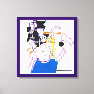 Night & Nap Drawings 14 Doll and Girl Canvas