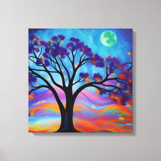 Night Nature Painting Canvas Print