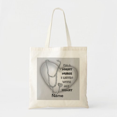 Night Nurse Heart Tote Bag