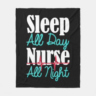 Night Nurse Shirt Fleece Blanket