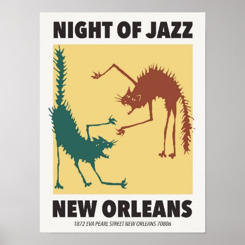 Night of Jazz New Orleans Music Festival  Poster