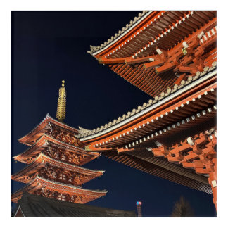Night of Kaminarimon in Tokyo Japan Acrylic Print