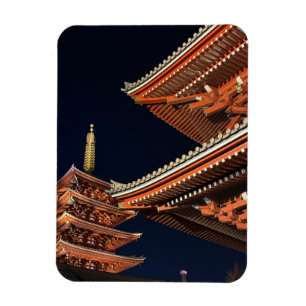 Night of Kaminarimon in Tokyo Japan Magnet