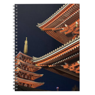 Night of Kaminarimon in Tokyo Japan Notebook
