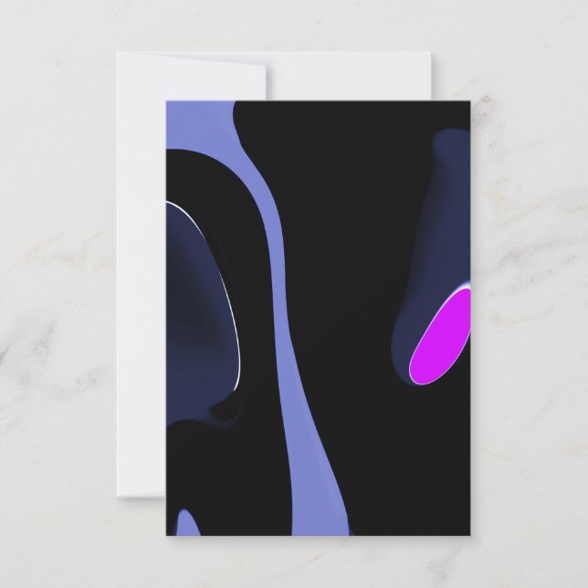 Night of the Comet: Abstract Blue, Purple & Black Card (Front)