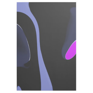 Night of the Comet: Abstract Blue, Purple & Black Gallery Wrap