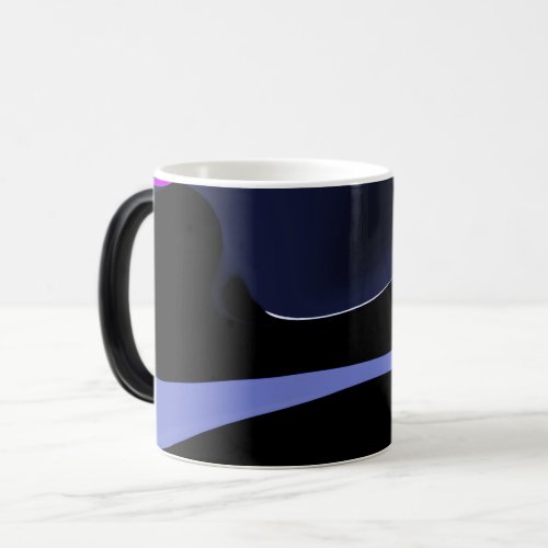 Night of the Comet Abstract Blue Purple  Black Magic Mug