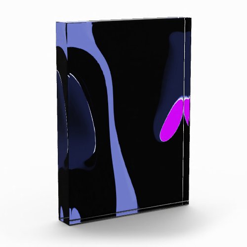 Night of the Comet Abstract Blue Purple  Black Photo Block