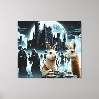 Night of the Dead Tea Party Canvas Print