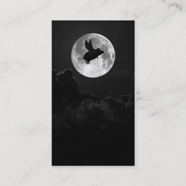 night of the flying pig business card (Front)