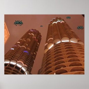 Night of the Marina City Invaders Poster