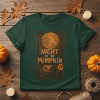 Night of the Pumpkin Retro Horror Movie Poster T-Shirt