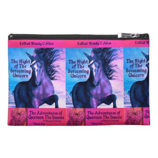 Night of the Screaming Unicorn Book Cover Travel Accessory Bag
