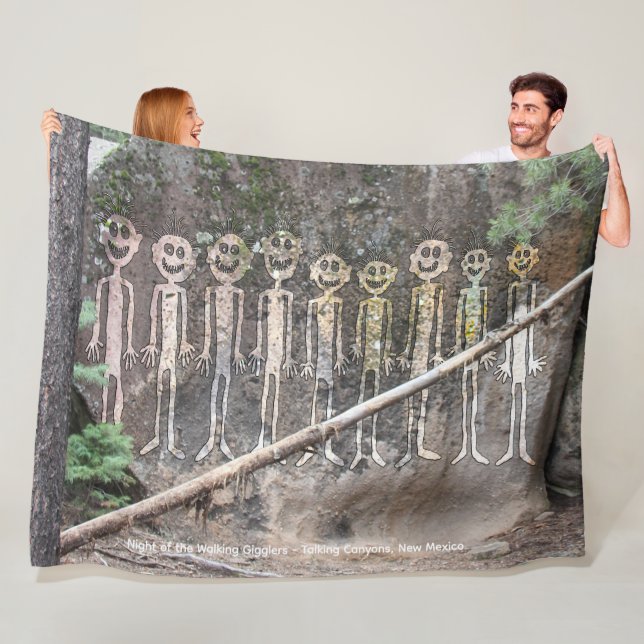 Night of the Walking Gigglers Fleece Blanket (In Situ)
