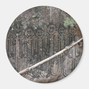 Night of the Walking Gigglers Petroglyph Magnet