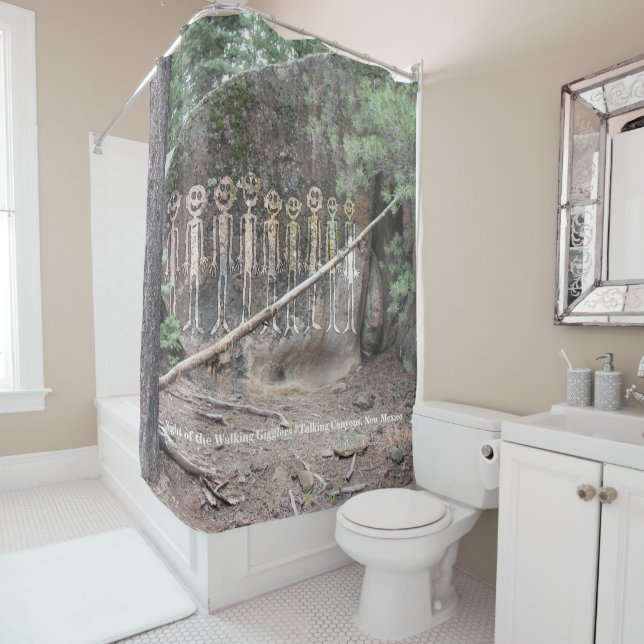 Night of the Walking Gigglers Shower Curtain (In Situ)