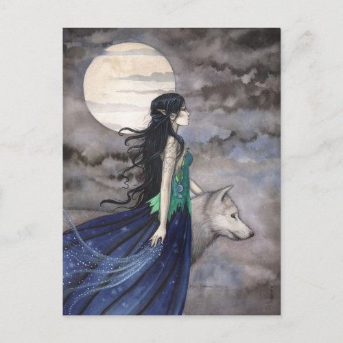 Night of the Wolf Fantasy Art Postcard