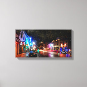 Night on 6th Street - Austin Texas Canvas Print