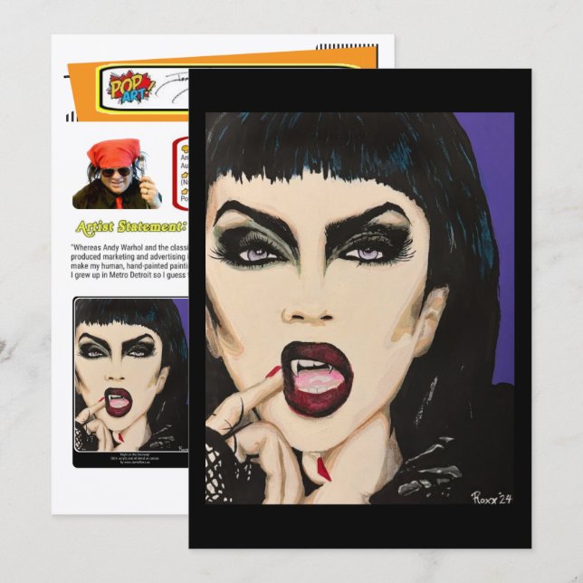 ‘Night on the Doorstep’ Painting Small-Scale Print Invitation (Front/Back)