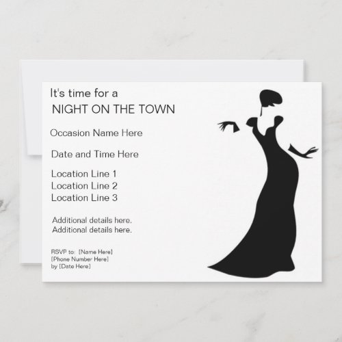 Night on the Town Invitations