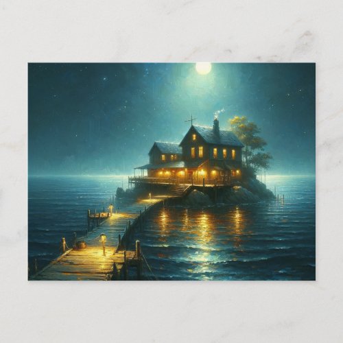 Night on the Water Postcard