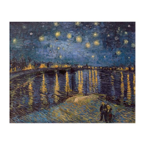 Night Over Starry Rhone River by Vincent Van Gogh Acrylic Print
