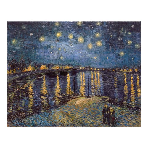 Night Over Starry Rhone River by Vincent Van Gogh Photo Print