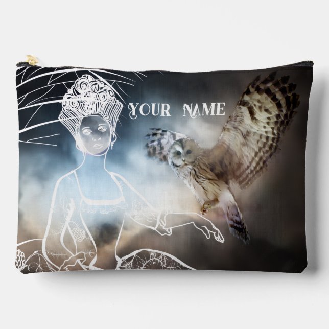 Night Owl and Lady Accessory Pouch (Front)