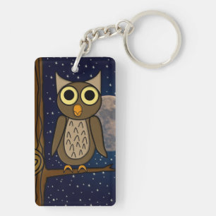 Night Owl Art Keychain
