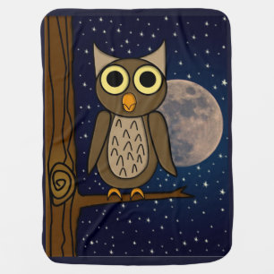 Night owl baby blanket