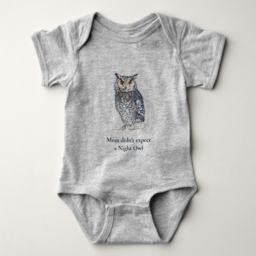 Night Owl Baby Bodysuit