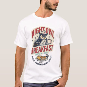 Night Owl Breakfast Retro Diner NIGHTSHIFT 90 T-Sh T-Shirt