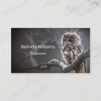 Night Owl Business Photo Elegant  Card
