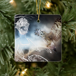 Night Owl Ceramic Ornament