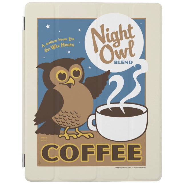 Night Owl Coffee iPad Smart Cover (Front)