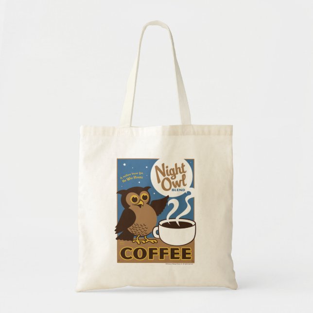 Night Owl Coffee Tote Bag (Front)