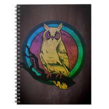 Night Owl Color Spectrum Spiral Notebook