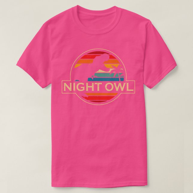 Night Owl Dinosaur T-Shirt (Design Front)
