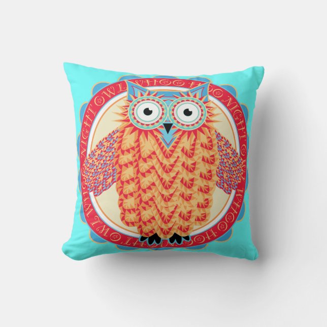 Night Owl - For Those Who Just Never Sleep Throw Pillow (Front)