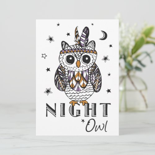 Night Owl Holiday Card