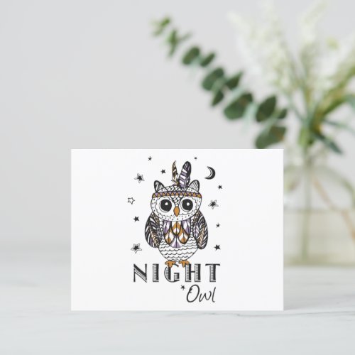 Night Owl Holiday Postcard