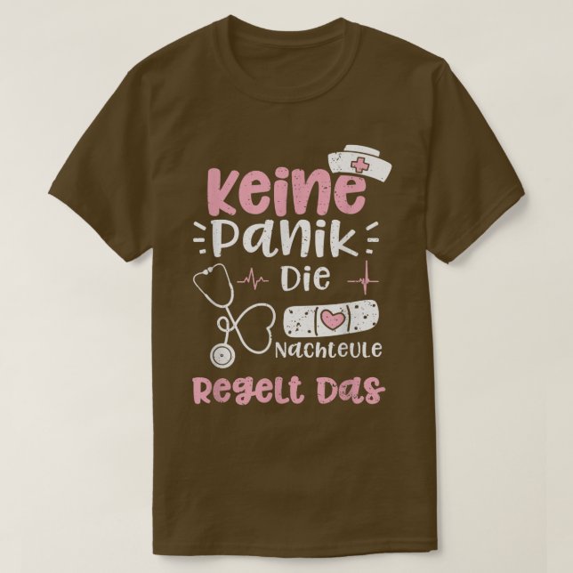 Night Owl Keine Panik Die Nachteule Regelt DasNurs T-Shirt (Design Front)
