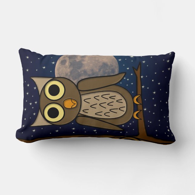 Night owl lumbar pillow (Front)