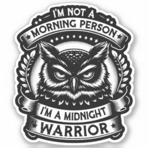 night owl - midnight Warrior Sticker