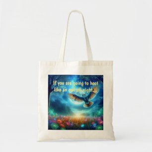Night Owl & Morning Eagle: Celestial Journeys Tote Bag