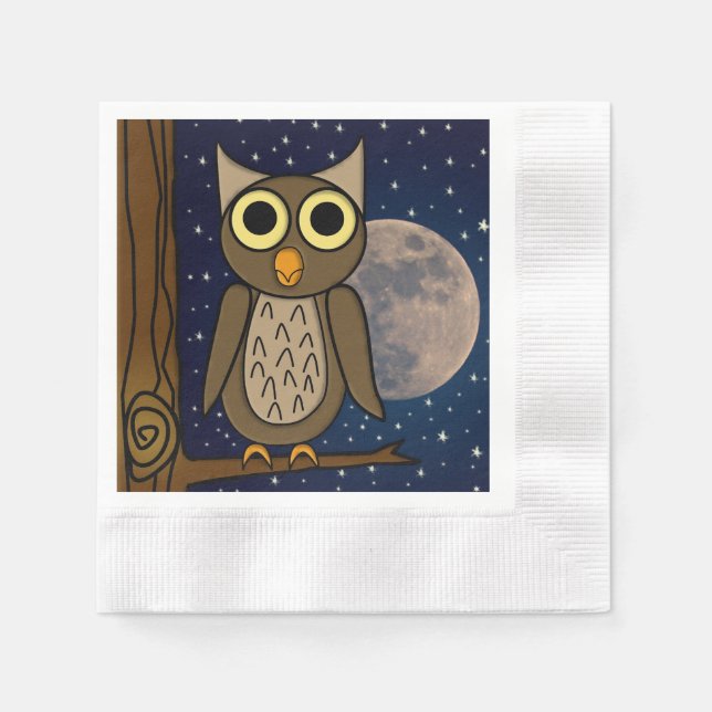 Night owl napkins (Front)