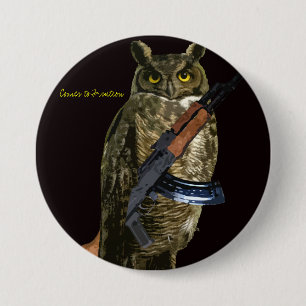 Night Owl Pinback Button